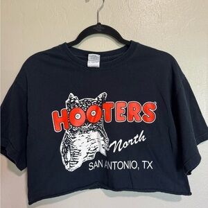 Black Hooters San Antonio Crop Top